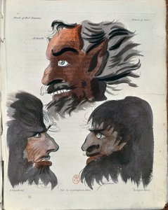 Astaroth, Abaddon og Mammon, tre dæmoner fra "The Magus" af kunstneren, graveret af R. Griffith, udgivet i 1801